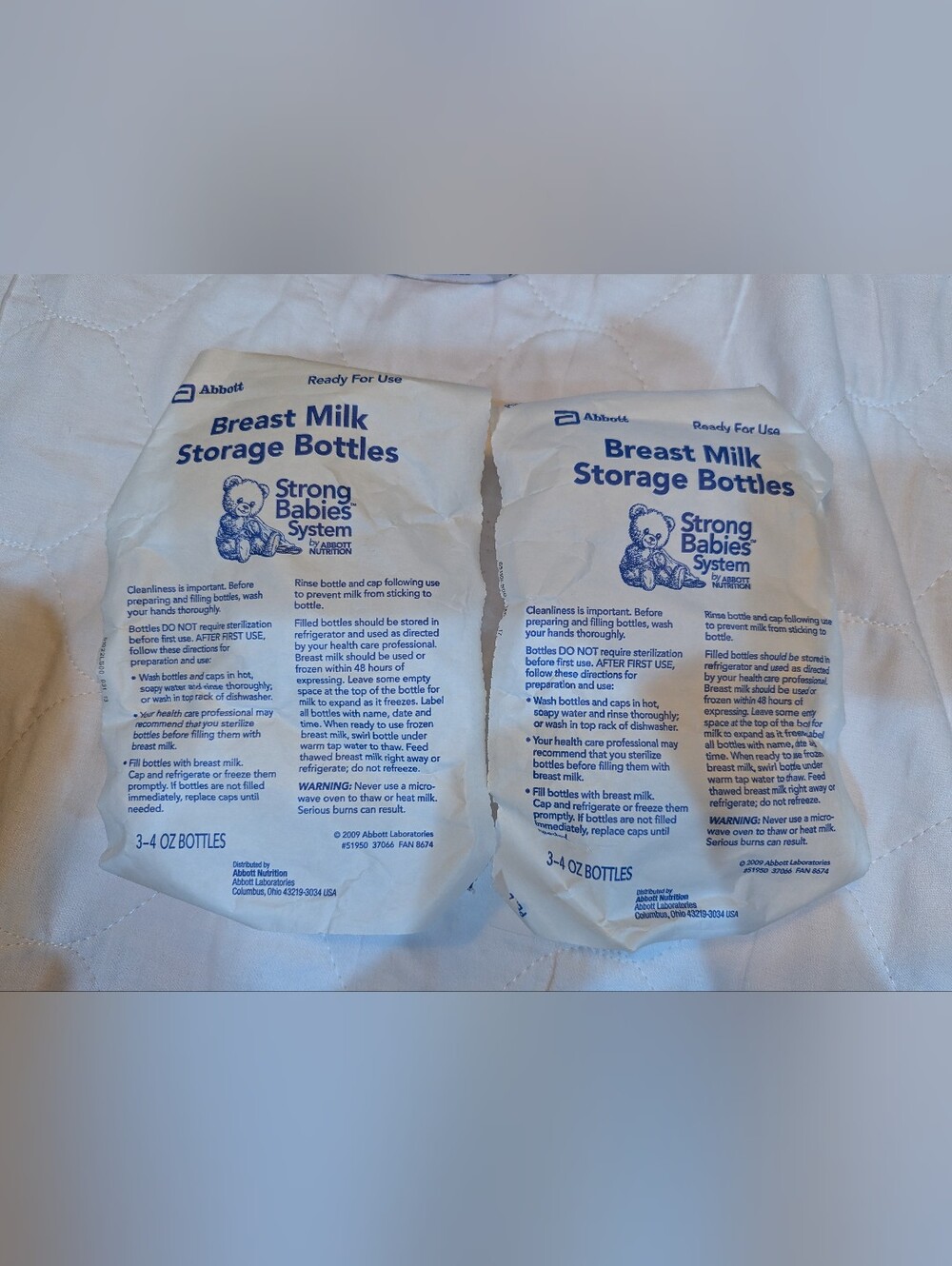 NEW Abbott Breastmilk Bottles (6 x 4oz) and Nipples (5)
